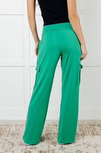 Race to Relax Cargo Pants in Emerald Green Bottoms Ave Shops 