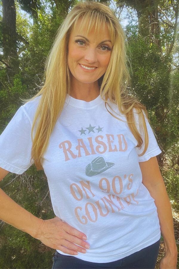 Raised On 90s Country Shirt Shirts & Tops Mugsby 