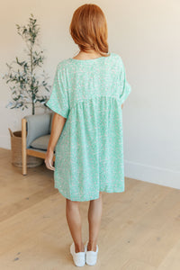 Rodeo Lights Dolman Sleeve Dress in Mint Floral Dresses Ave Shops 