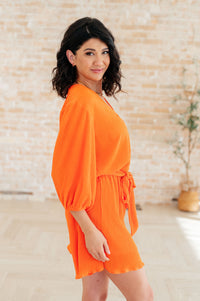 Roll With me Romper in Tangerine Jumpsuits & Rompers Ave Shops 