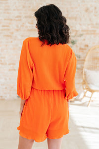 Roll With me Romper in Tangerine Jumpsuits & Rompers Ave Shops 