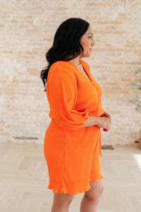 Roll With me Romper in Tangerine Jumpsuits & Rompers Ave Shops 