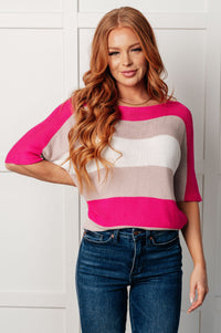 Rows Of Rose Short Sleeve Knit Top Tops Ave Shops 