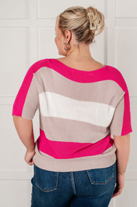 Rows Of Rose Short Sleeve Knit Top Tops Ave Shops 