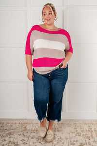 Rows Of Rose Short Sleeve Knit Top Tops Ave Shops 