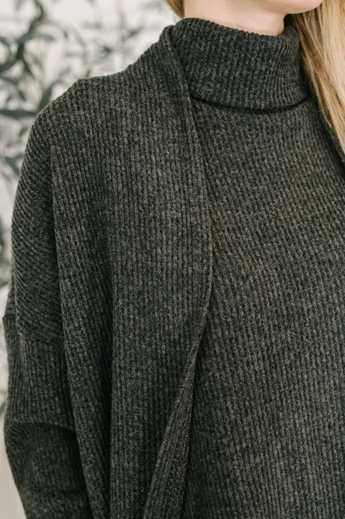Signature Open Front Cardigan Set in Black Womens Ave Shops 