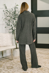 Signature Open Front Cardigan Set in Black Womens Ave Shops 