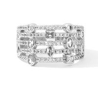 Silver All That Shimmers, Pave Statement Ring ring Splendid Iris 