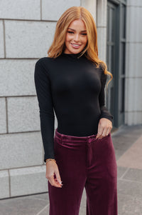 Simple Situation Mock Neck Bodysuit Womens Ave Shops 