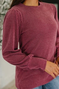 Simply Styled Balloon Sleeve Knit Top Womens Ave Shops 