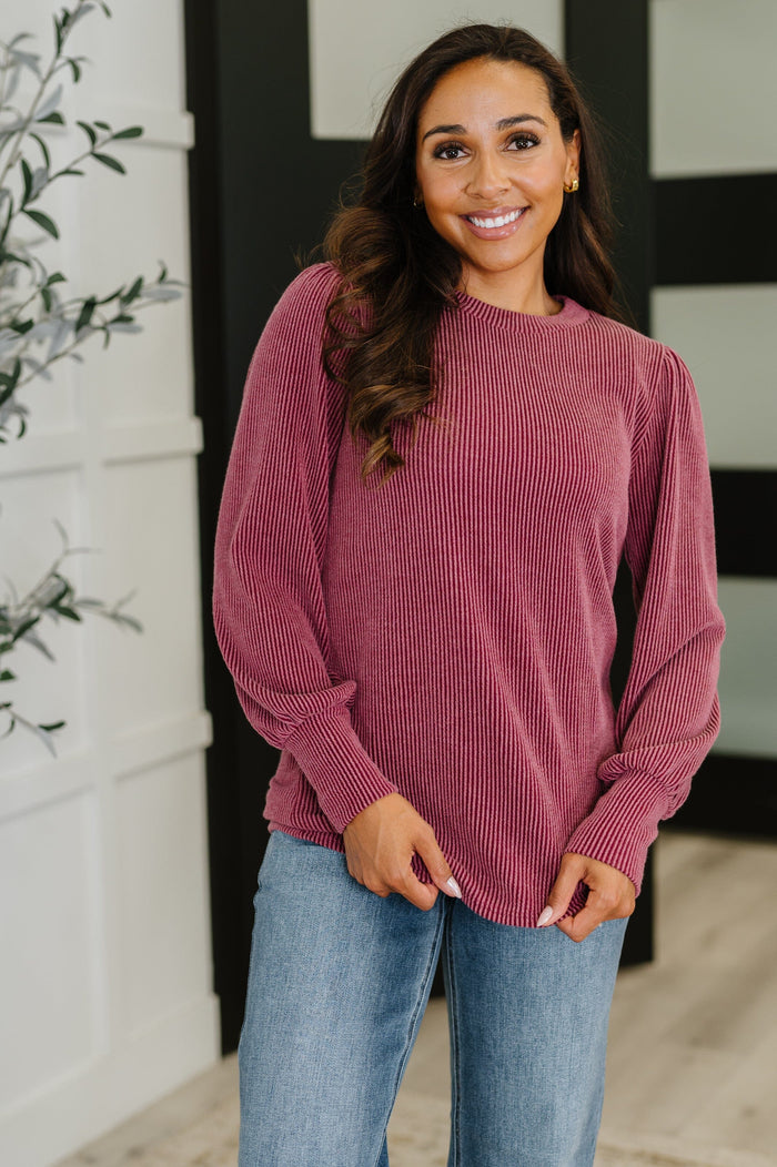 Simply Styled Balloon Sleeve Knit Top Womens Ave Shops 