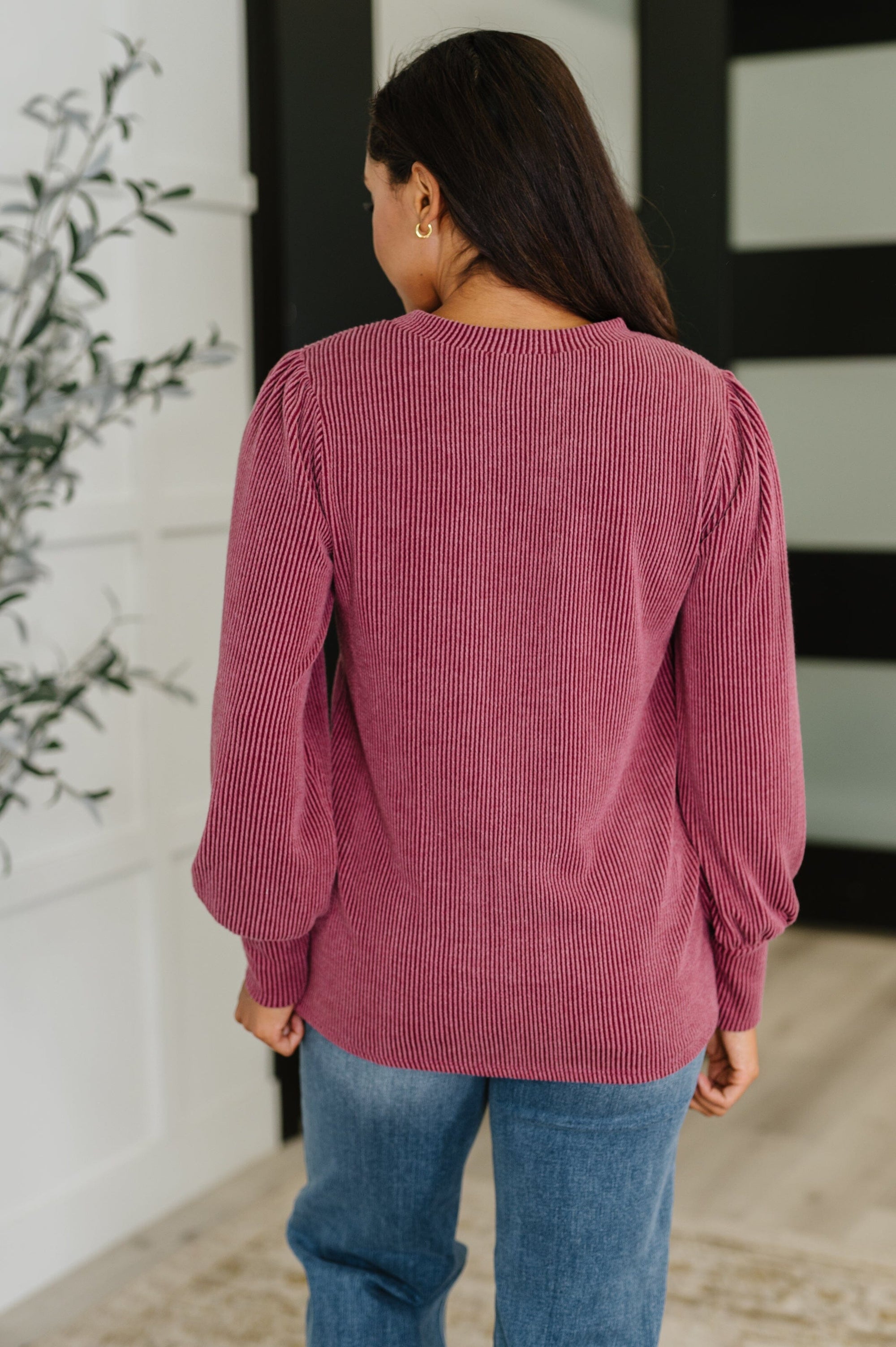 Simply Styled Balloon Sleeve Knit Top Womens Ave Shops 