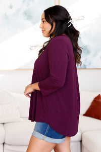 So Outstanding Top in Dark Magenta Tops Ave Shops 