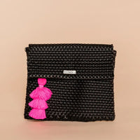 Solid Black Clutch handbags Valerosa 