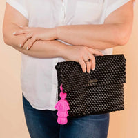 Solid Black Clutch handbags Valerosa 