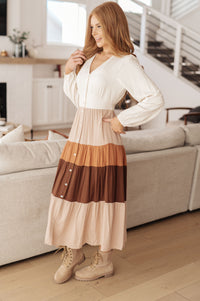 Spice of Life Color Block Midi Dress Womens Ave Shops 