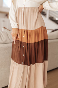 Spice of Life Color Block Midi Dress Womens Ave Shops 