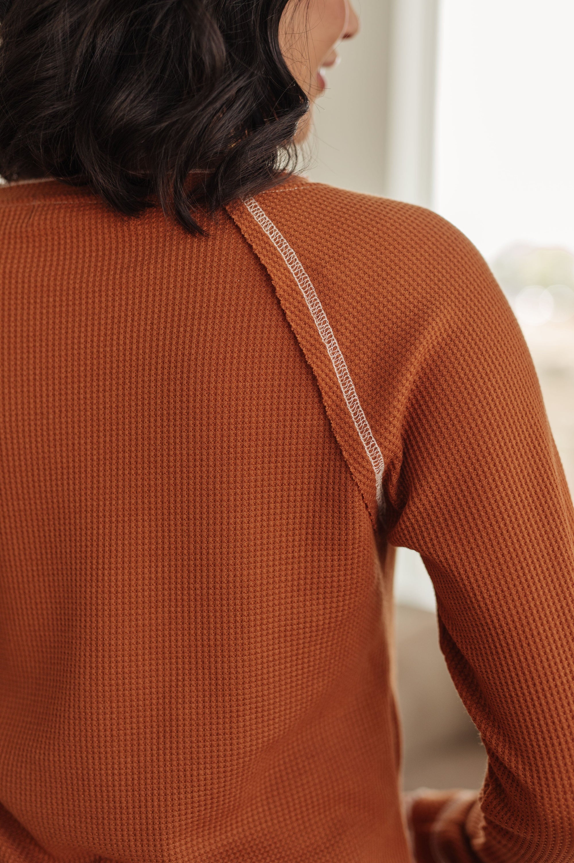 Stitch In Time Waffle Knit Top Tops Ave Shops 
