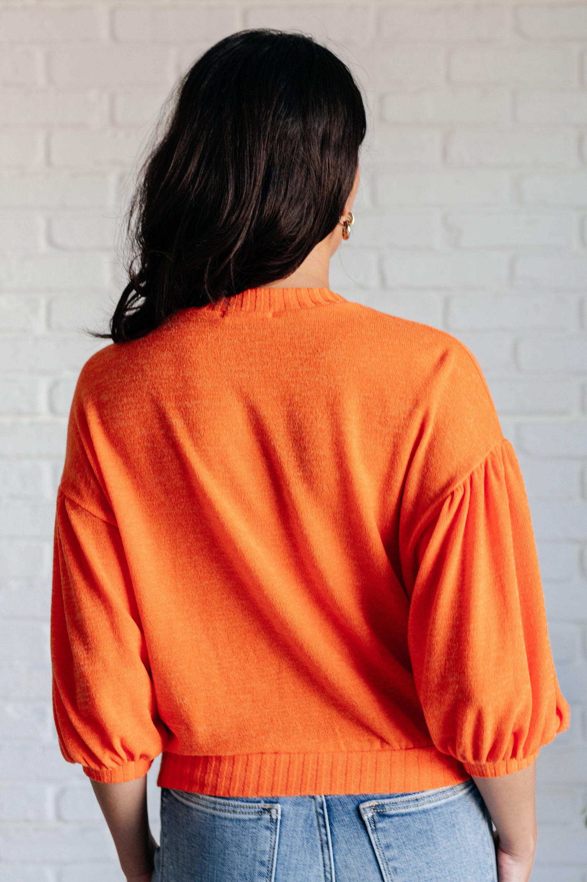 Subway Station Sweater in Orange Tops Ave Shops 