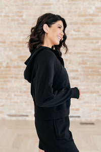 Sun or Shade Zip Up Jacket in Black Athleisure Ave Shops 