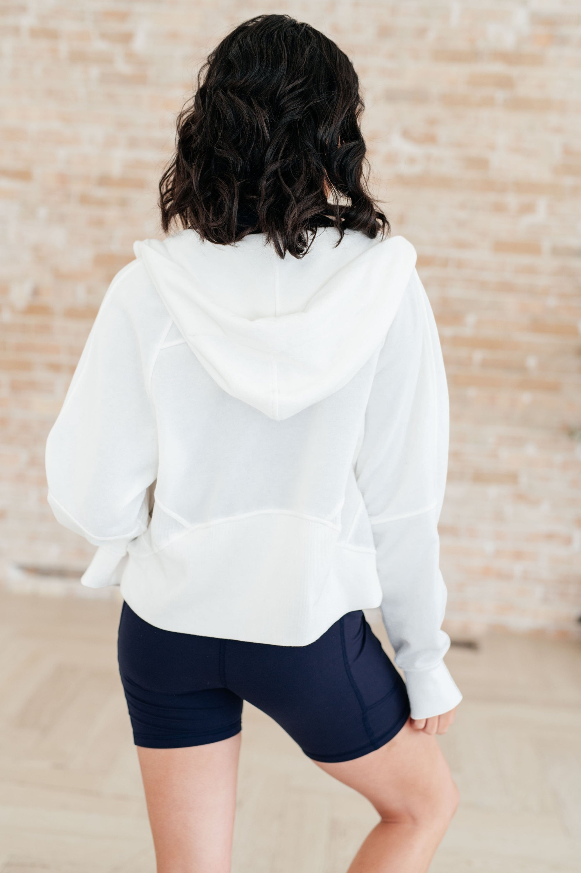 Sun or Shade Zip Up Jacket in Off White Athleisure Ave Shops 