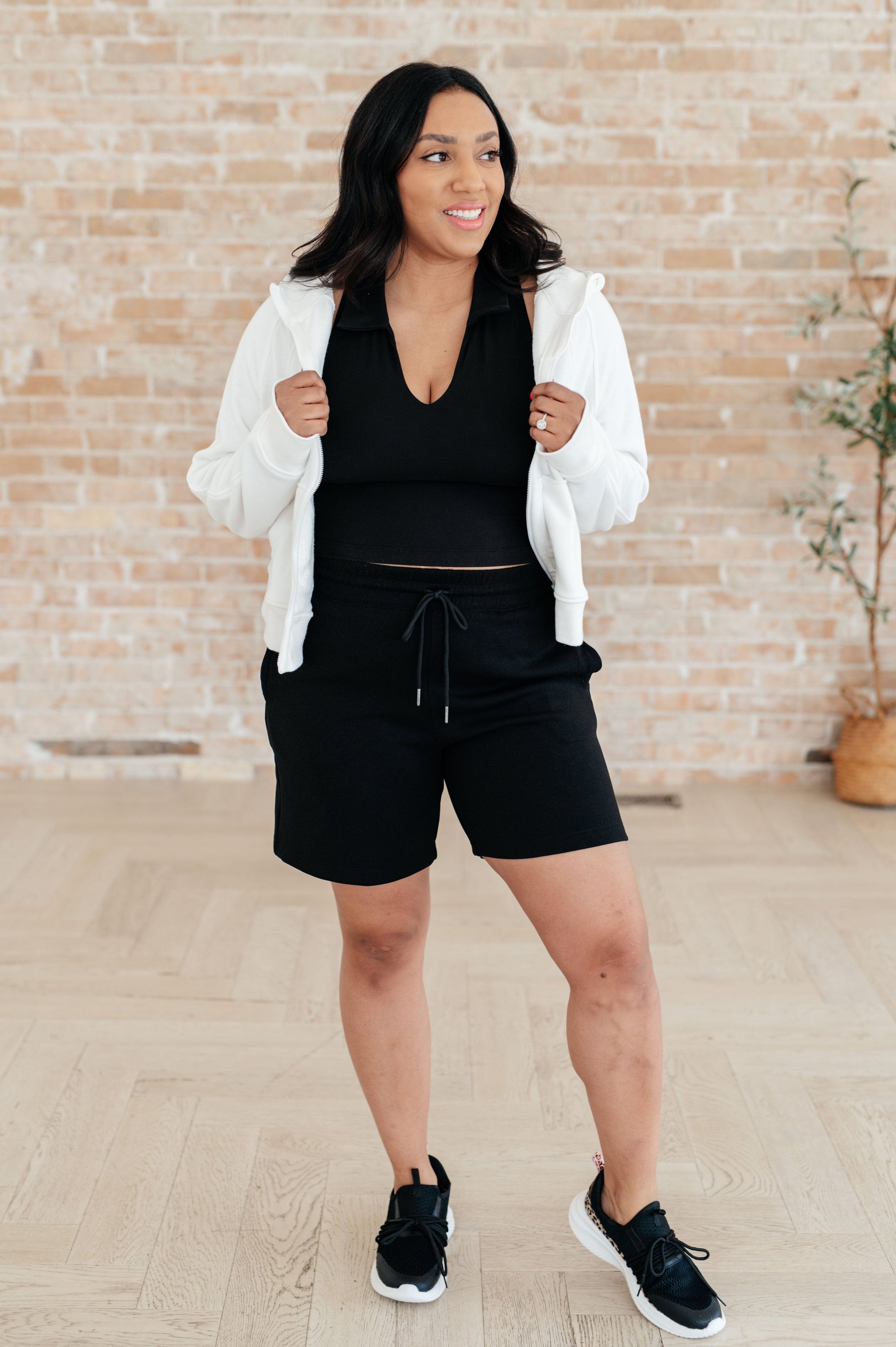 Sun or Shade Zip Up Jacket in Off White Athleisure Ave Shops 