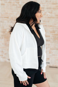 Sun or Shade Zip Up Jacket in Off White Athleisure Ave Shops 