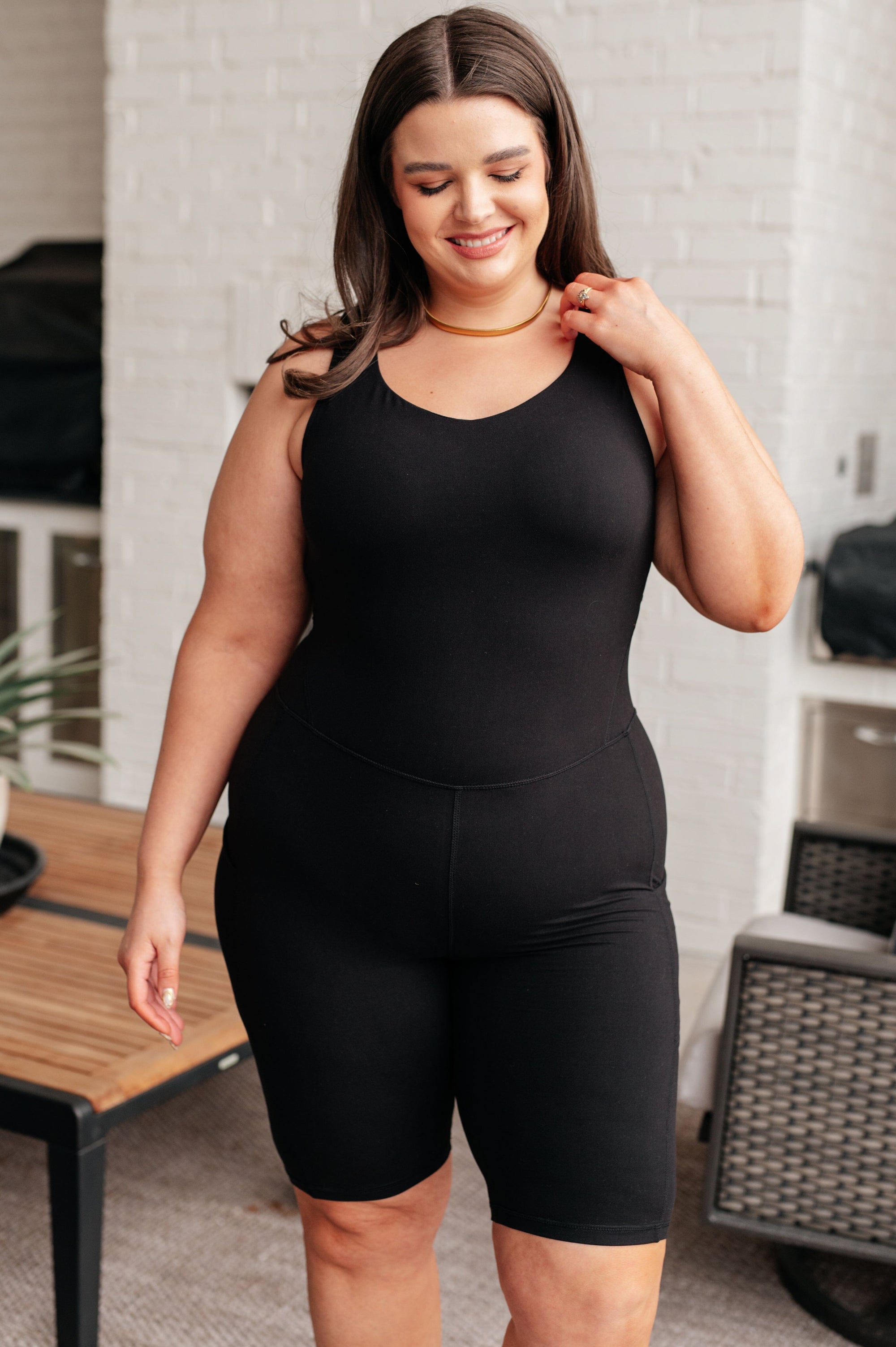 Sun Salutations Body Suit in Black Athleisure Ave Shops 