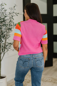 Sunset Stitch Knit Top Womens Ave Shops 