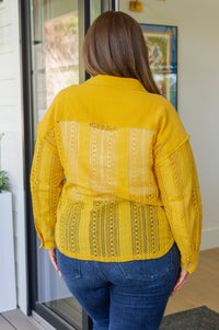 Sweeter Than Nectar Lace Button Down in Honey Tops Ave Shops 