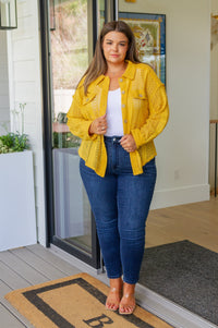 Sweeter Than Nectar Lace Button Down in Honey Tops Ave Shops 