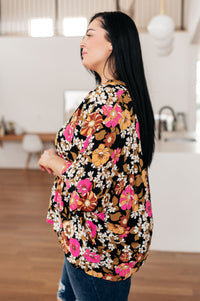 Take Another Chance Floral Print Top Womens Ave Shops 