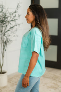 Take It Easy Slouchy Tee in Mint Womens Ave Shops 