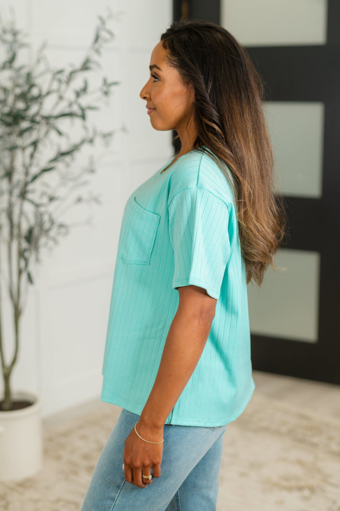 Take It Easy Slouchy Tee in Mint Womens Ave Shops 