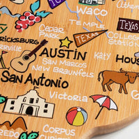 Texas Cutting Board with Artwork By Fish Kiss Home & Decor Totally Bamboo 