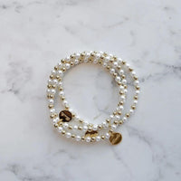 The Sis Kiss Gold with Faux Pearls Bracelet Bracelets The Sis Kiss 