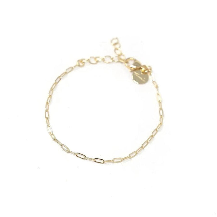 The Sis Kiss Mini Paperclip Anklet Gold (water resistant) Anklet The Sis Kiss 