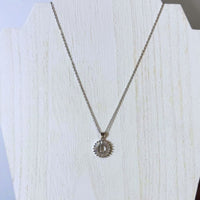 The Sis Kiss Mini Radiant Initial Necklace Silver - L Necklace The Sis Kiss 