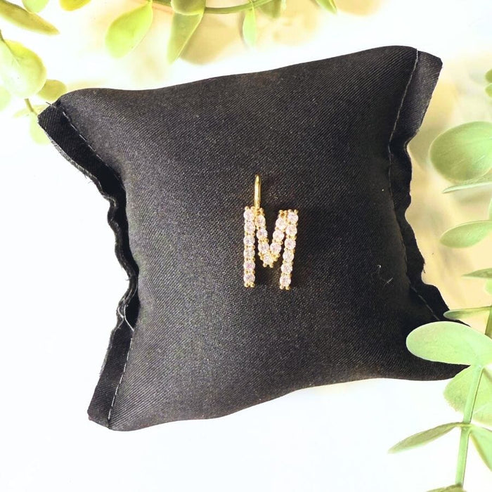 The Sis Kiss Standout Initial Charms Gold - M Necklace Charm The Sis Kiss 