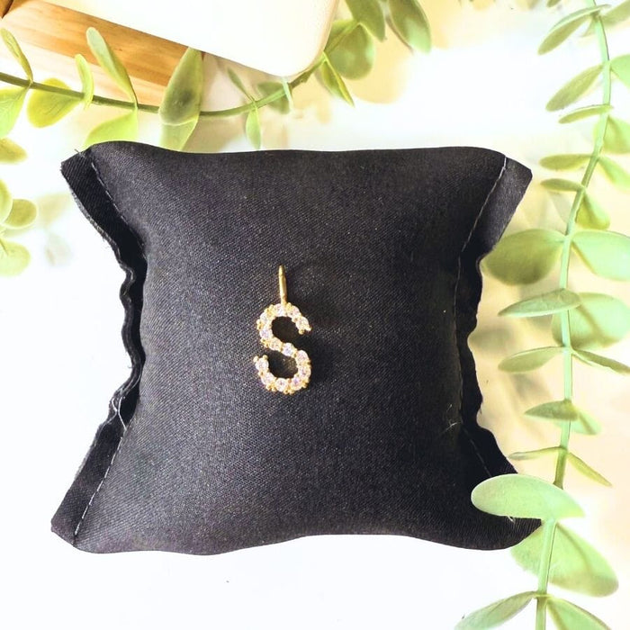 The Sis Kiss Standout Initial Charms Gold - S Necklace Charm The Sis Kiss 