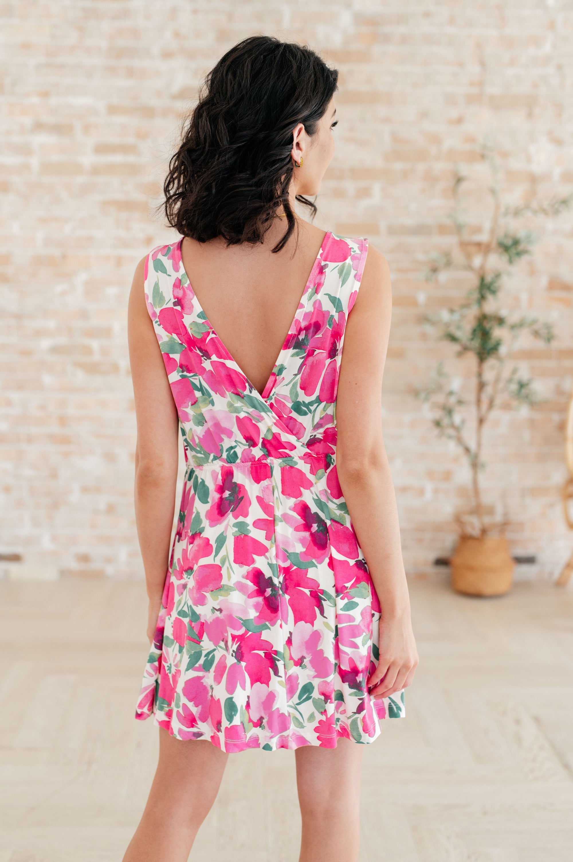 The Sun's Been Quite Kind V-Neck Dress in Pink Dresses Ave Shops 