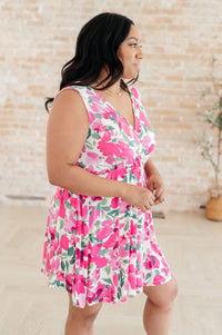 The Sun's Been Quite Kind V-Neck Dress in Pink Dresses Ave Shops 