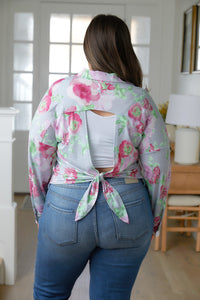 Thinking On It Open Back Floral Top Tops Ave Shops 