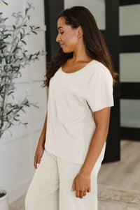 Thyme Boxy Tee in Cream Womens Ave Shops 
