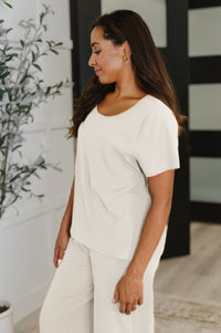 Thyme Boxy Tee in Cream Womens Ave Shops 