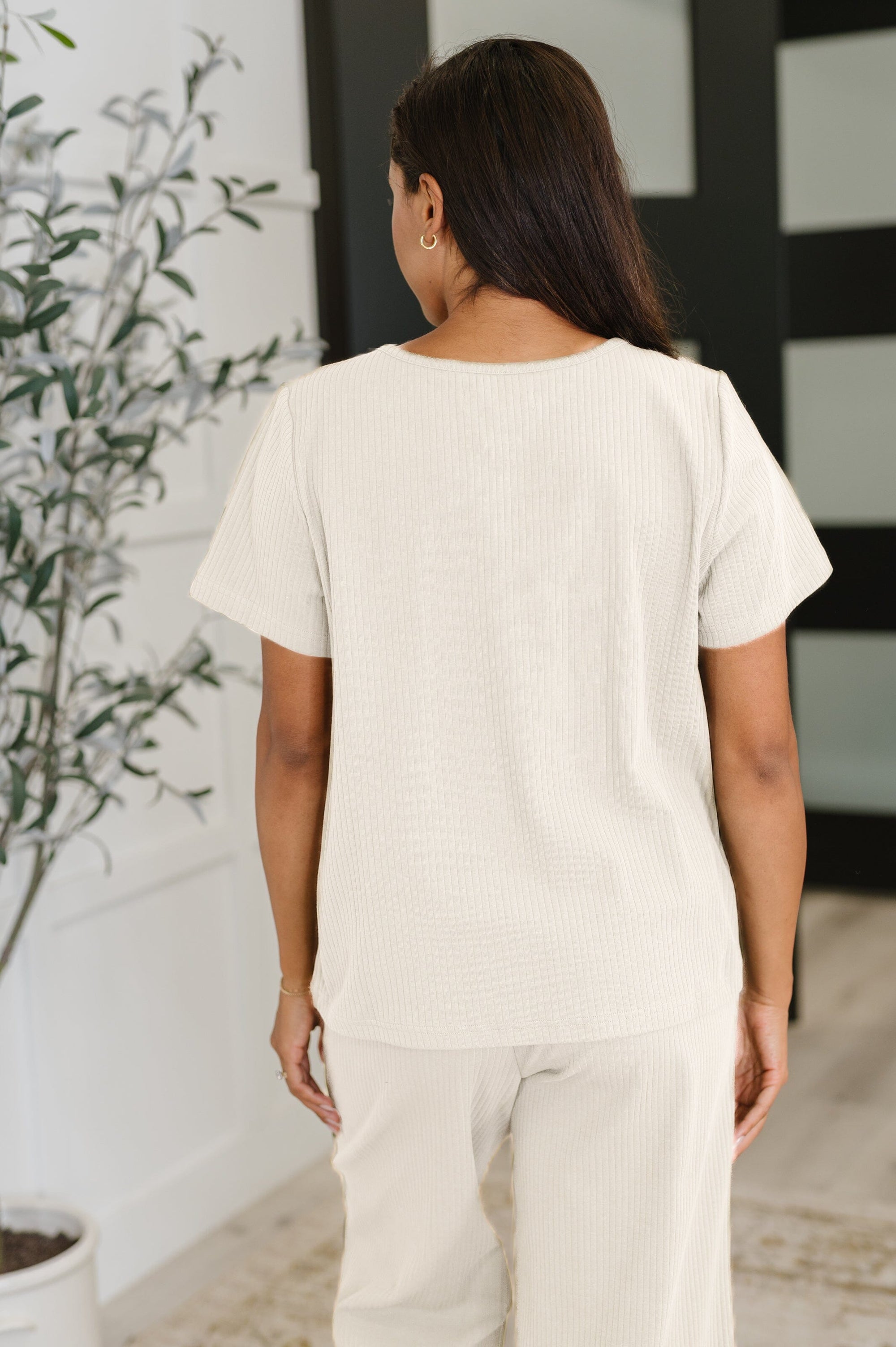 Thyme Boxy Tee in Cream Womens Ave Shops 