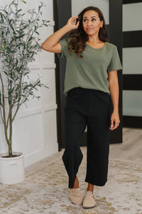 Thyme Boxy Tee in Dusty Pine Womens Ave Shops 