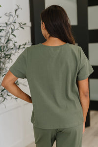 Thyme Boxy Tee in Dusty Pine Womens Ave Shops 