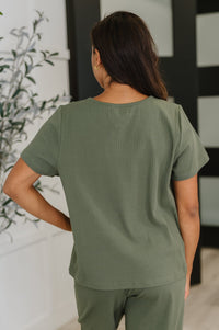 Thyme Boxy Tee in Dusty Pine Womens Ave Shops 