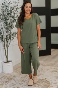 Thyme Culottes in Dusty Pine Womens Ave Shops 